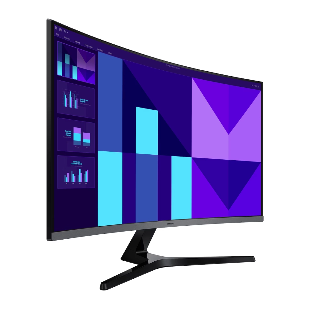 Samsung LED Monitor 32" Curved FHD VA 100Hz With HDMI | VGA (LS32D390GAW) view 3