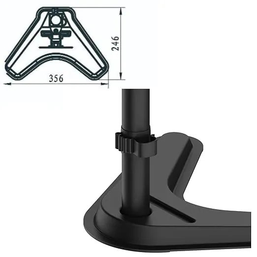 Led Monitor Mount Stand For 1 Led With Table Clamp Height Adjustable- Steel (MB-MSS2) view 3