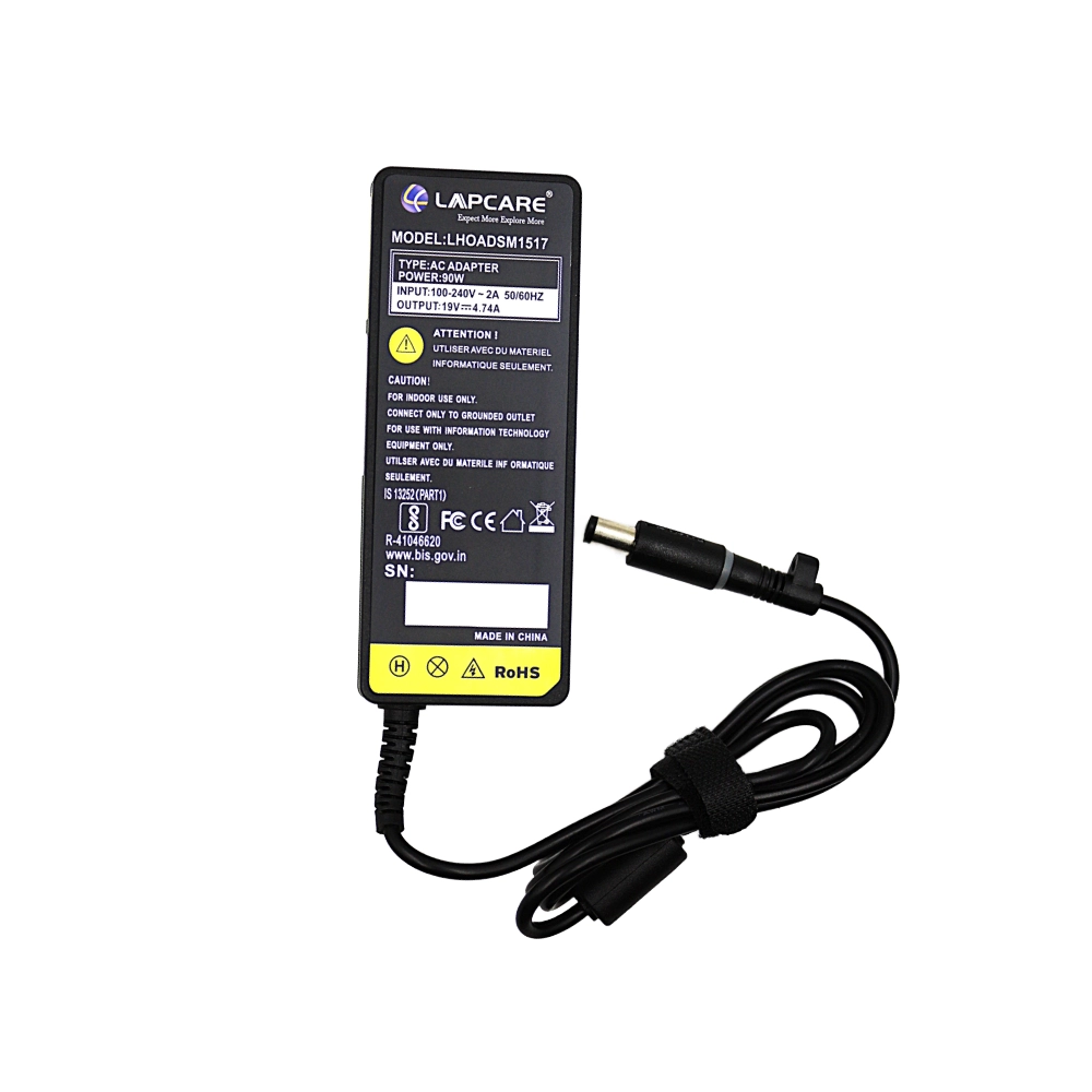 Lapcare Laptop Adapter Compatible  For HP 90w | 19v/4.74a | 7.4mm x 5.0mm BIG Pin view 2