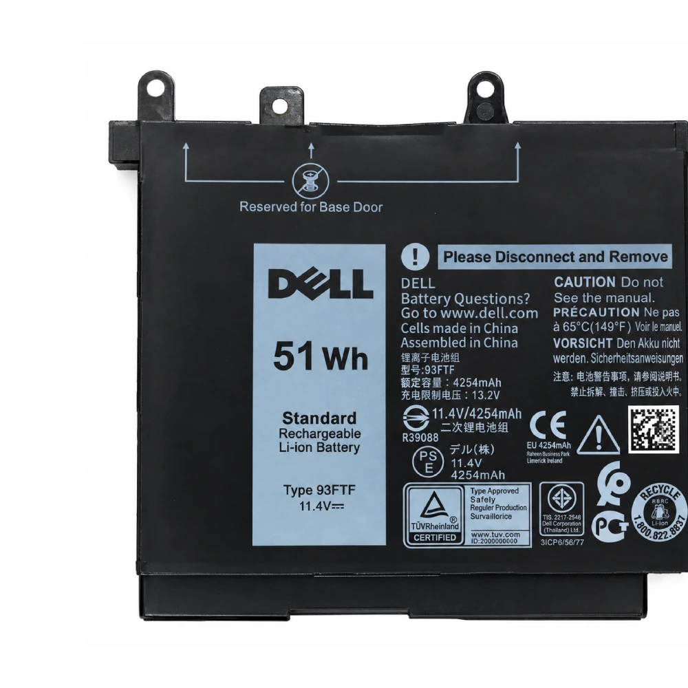 DELL LAPTOP BATTERY LATITUDE 12 (5280, E5280) 93FTF | D4CMT BOX view 2