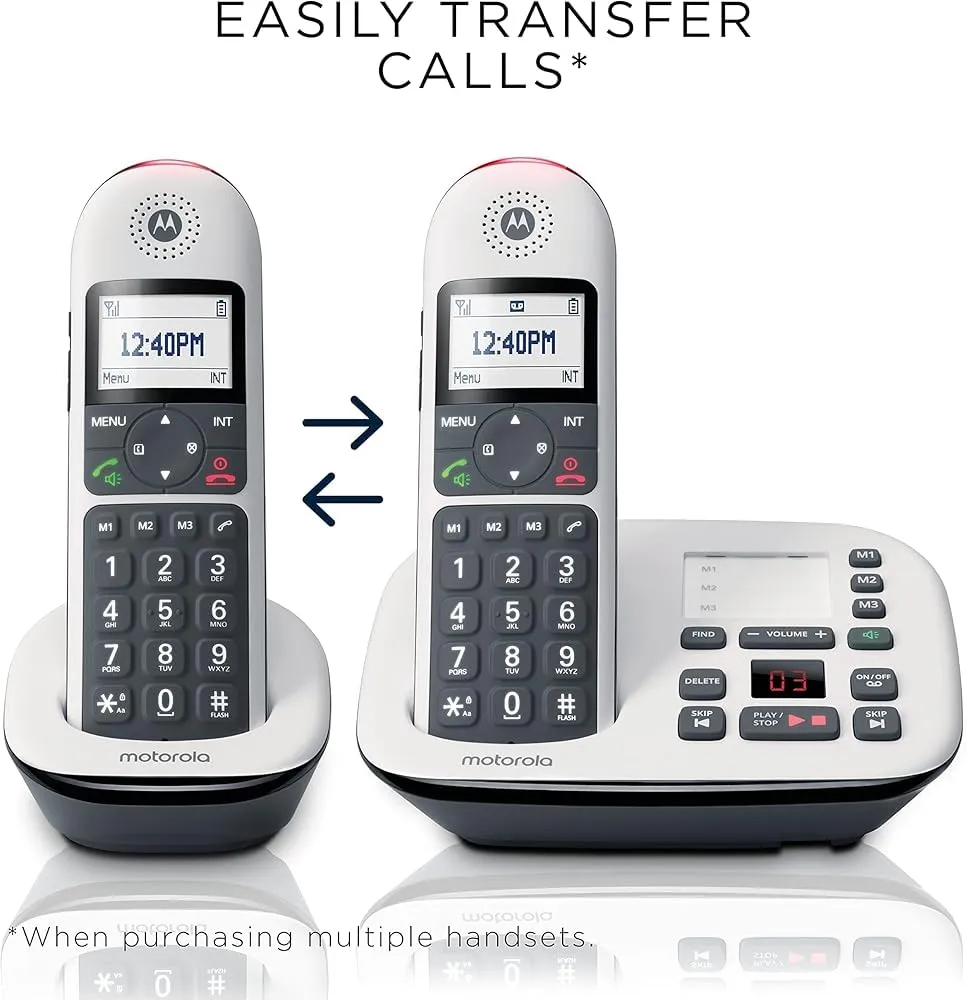 Motorola Wireless Telephone Set with answering Machine (2-Handset) CD5012+