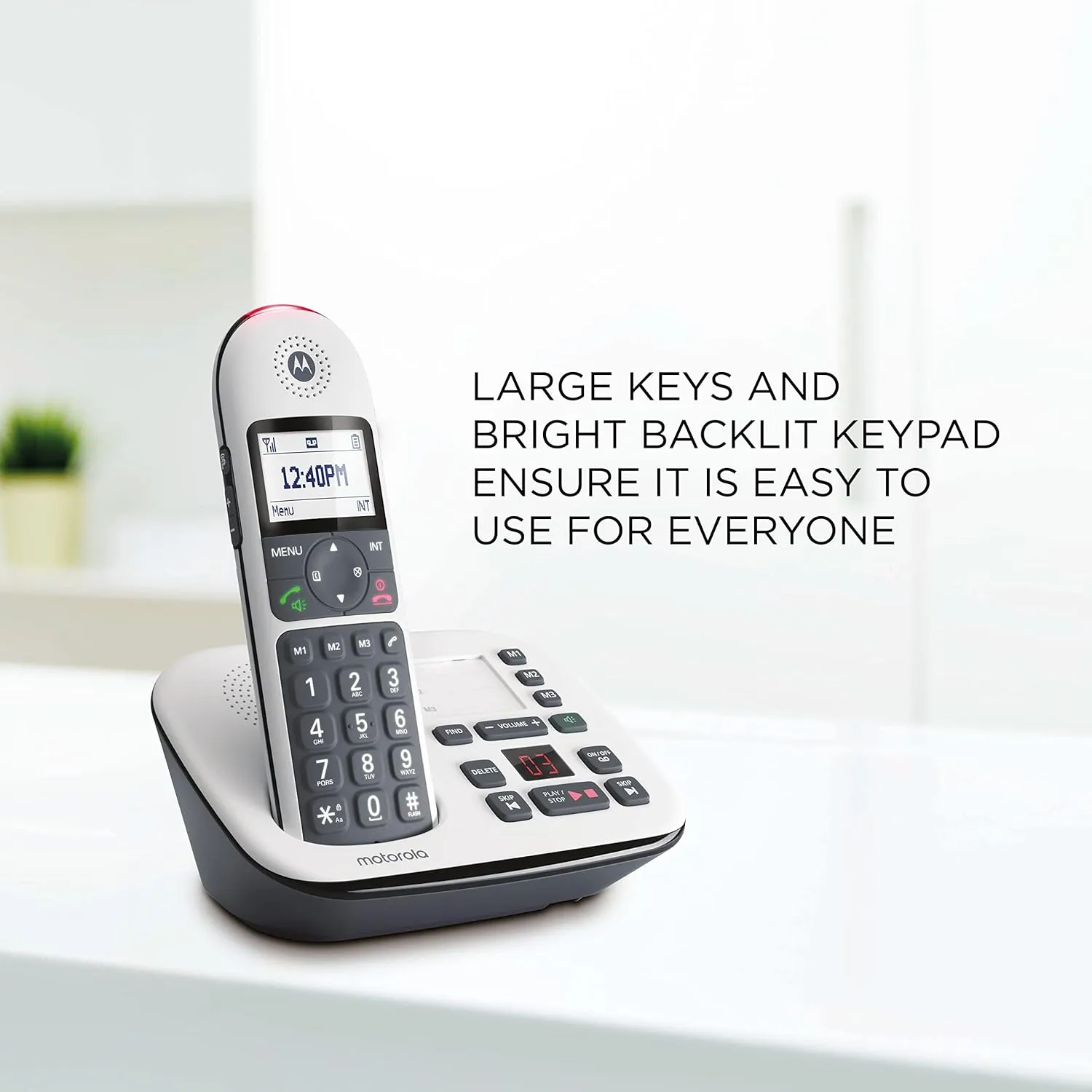 Motorola Wireless Telephone Set with answering Machine (3-Handset) CD5013+ view 4