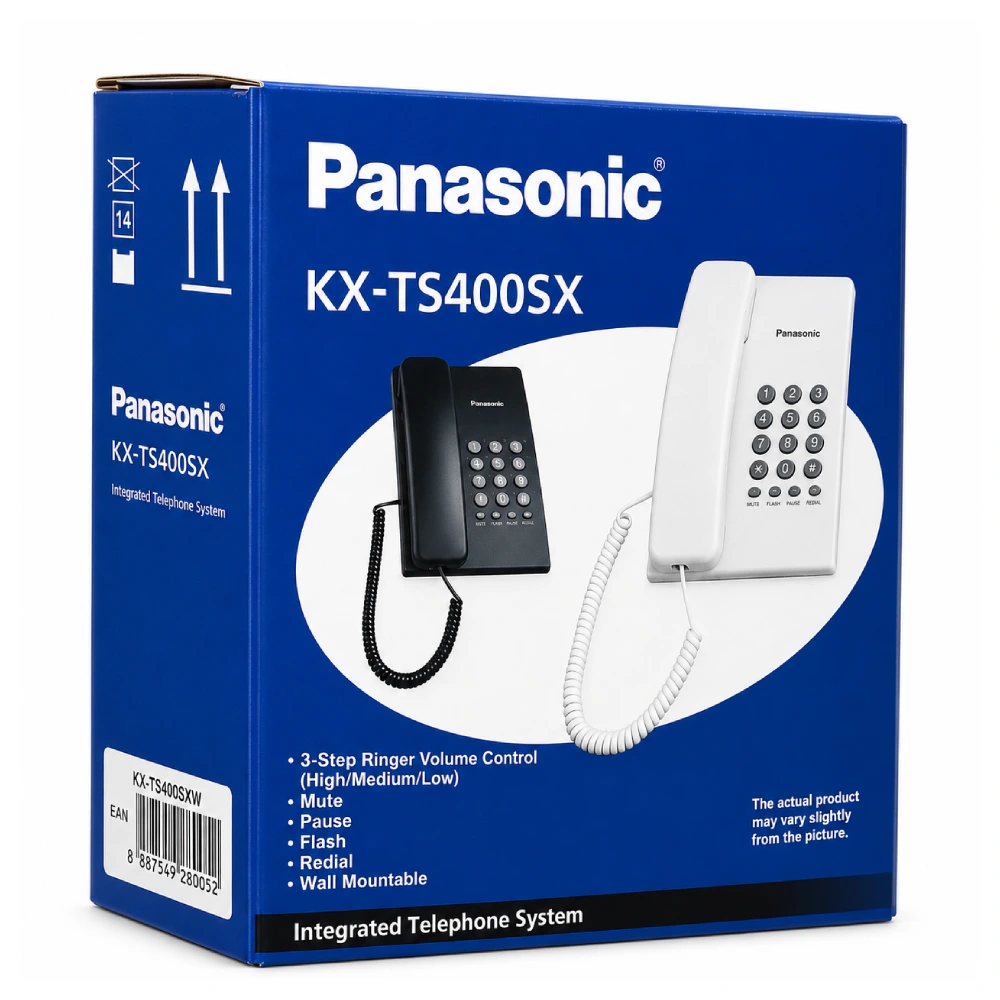 Panasonic Wired Telephone Set without Display White (KX-TS400SX)