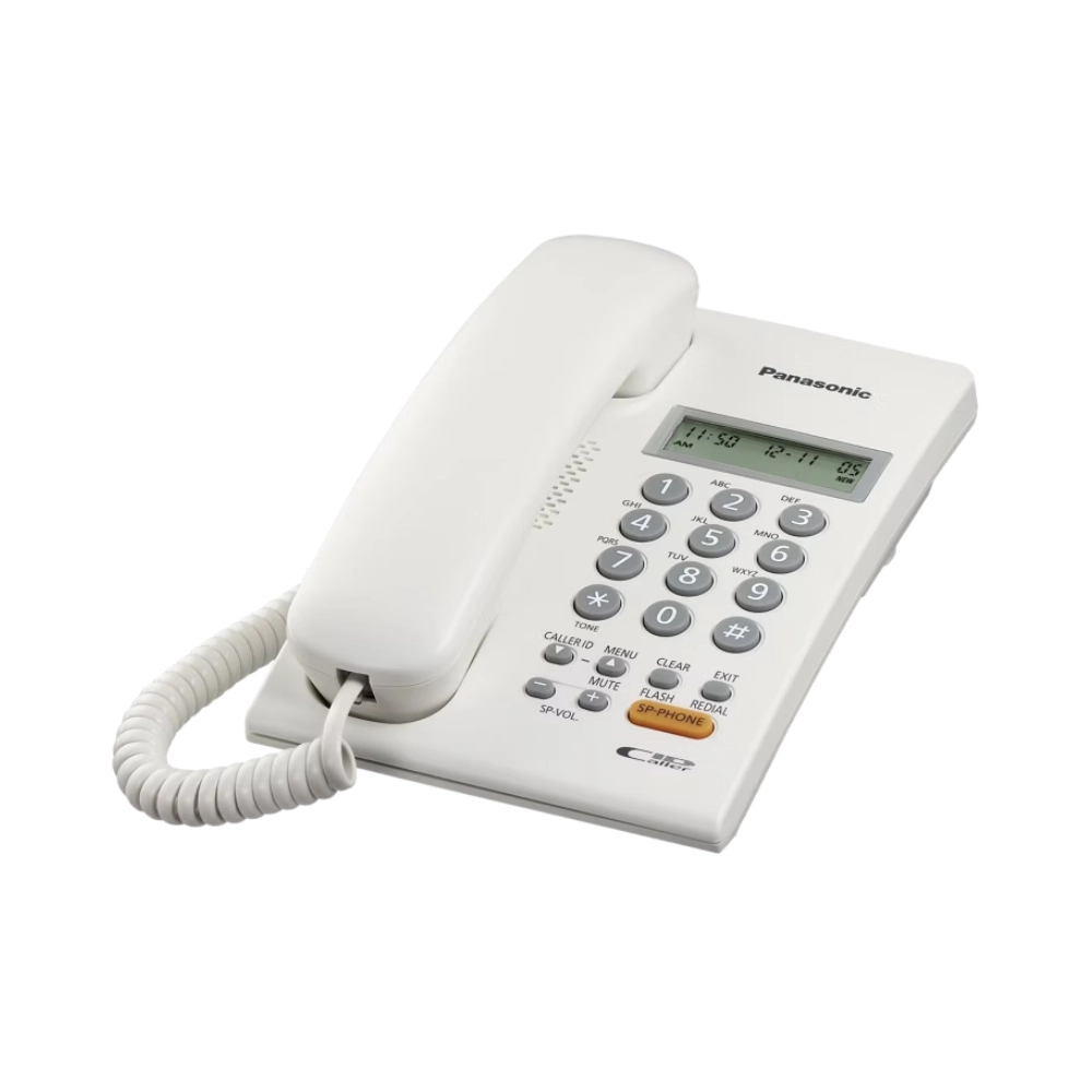 Panasonic Wired Telephone Set with Hands-Free Speakerphone White (KX-TSC62SX) view 2