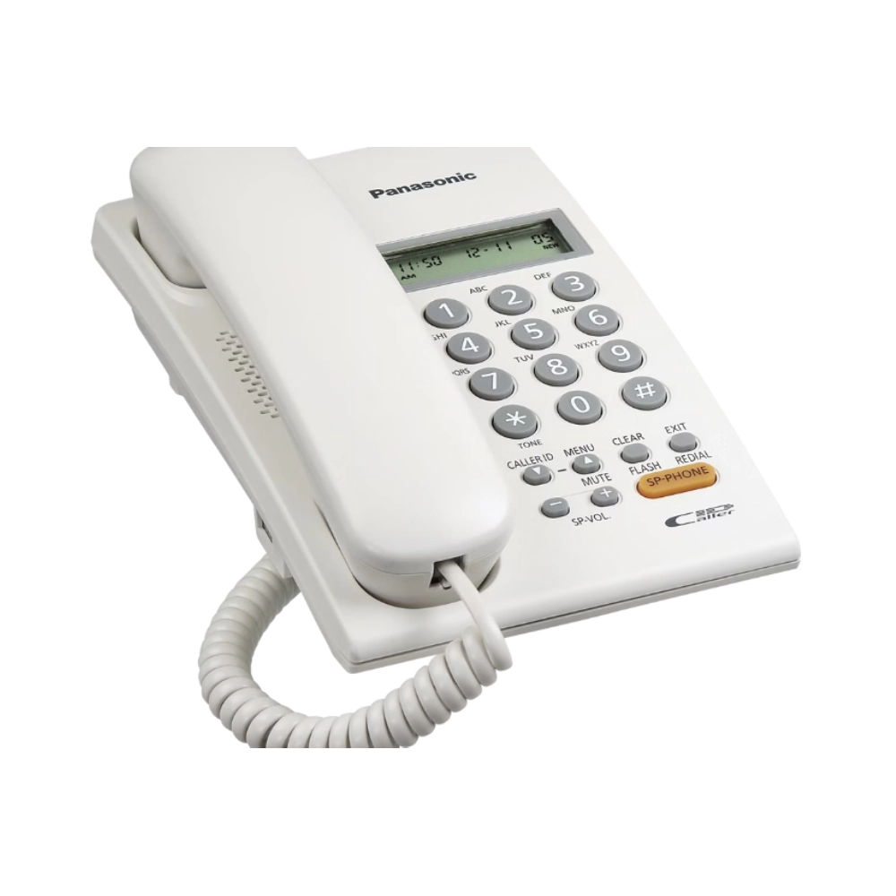 Panasonic Wired Telephone Set with Hands-Free Speakerphone White (KX-TSC62SX) view 3