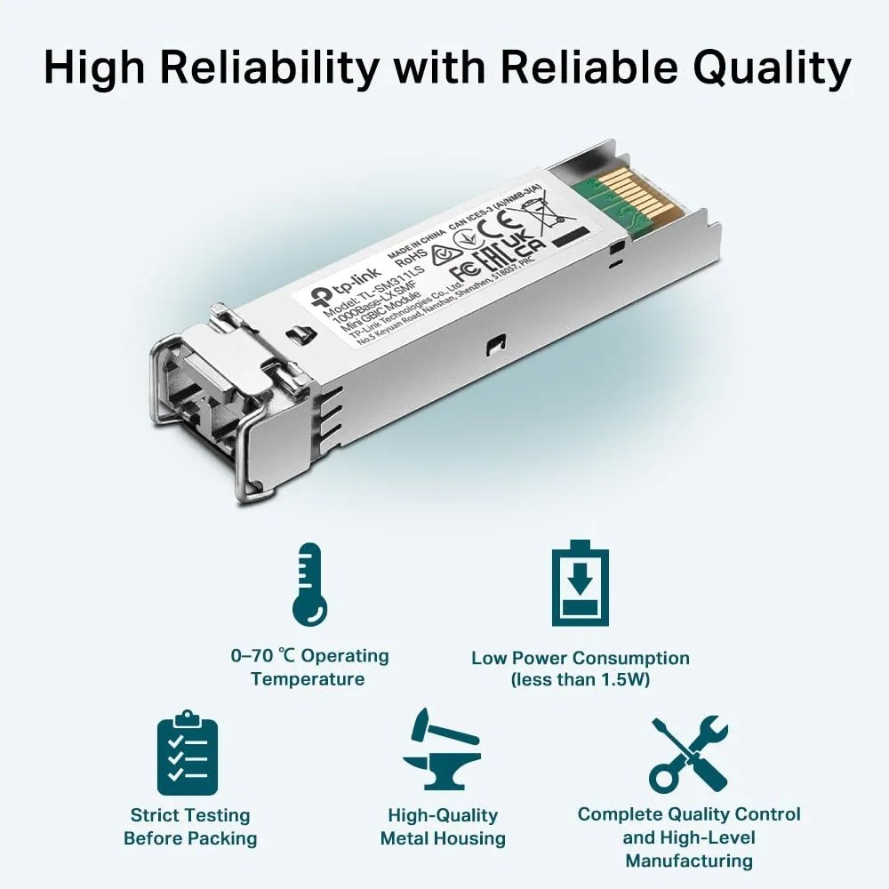 TP-Link Omada Single-Mode Gigabit SFP Module (SM311LS) view 2