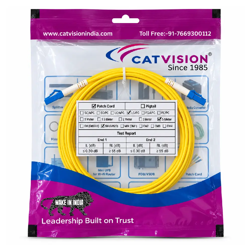 CATVISION FIBER PATCH CORD LC/UPC - LC/UPC 2.0mm 5m