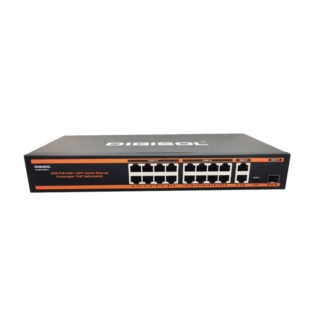 Digisol Poe Switch 16 Port (16 GE + 2 GE + 1 SFP Port) DG-GS1019PF-B view 2