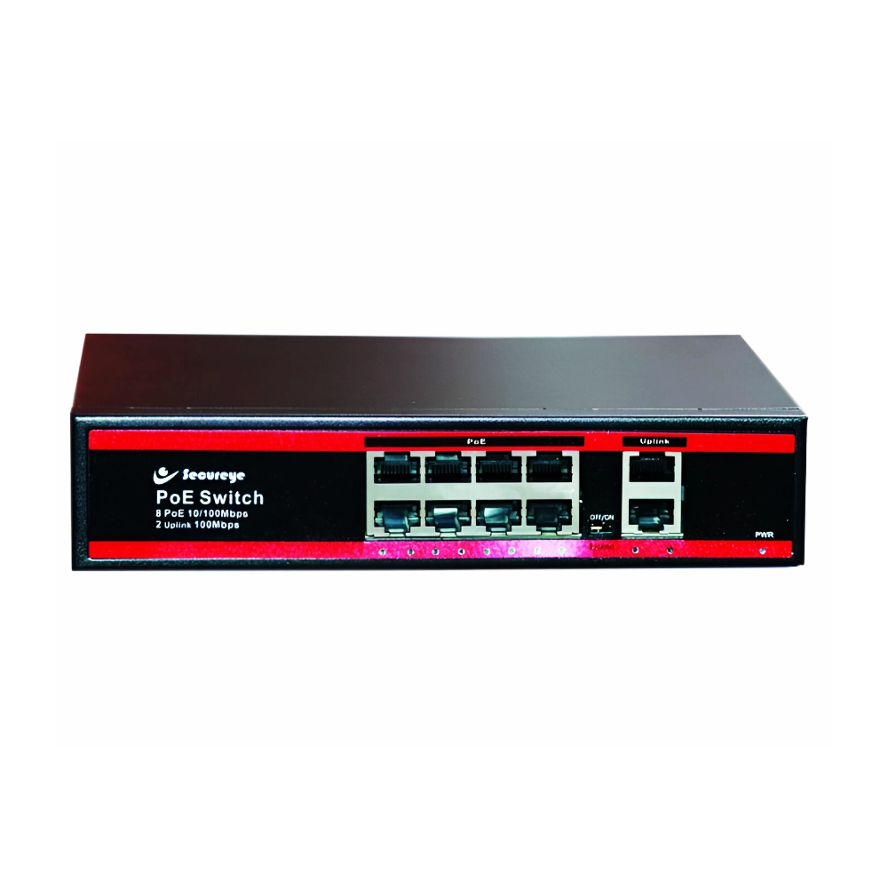 Secureye Poe Switch 8 Port (8 FE + 2 FE Port) S-8FE2UE-L-NB view 2