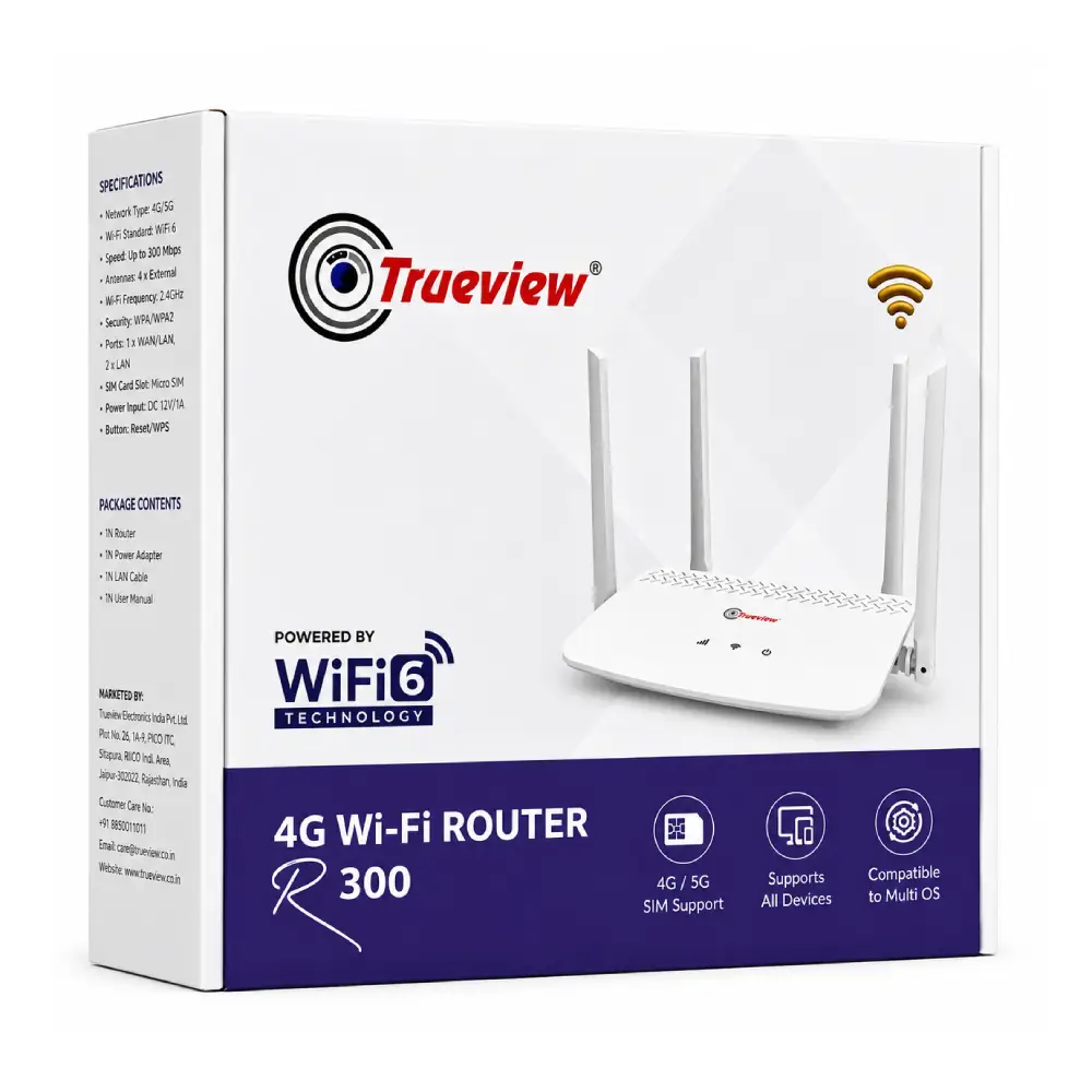 Trueview Sim Router 4G LTE 300 Mbps Wireless R300 - View 1