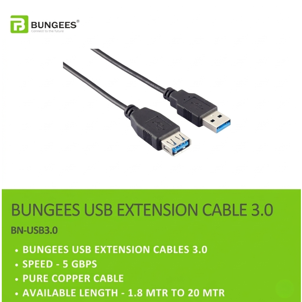 Bungees USB Extension Cable 1.8m 3.0 view 3