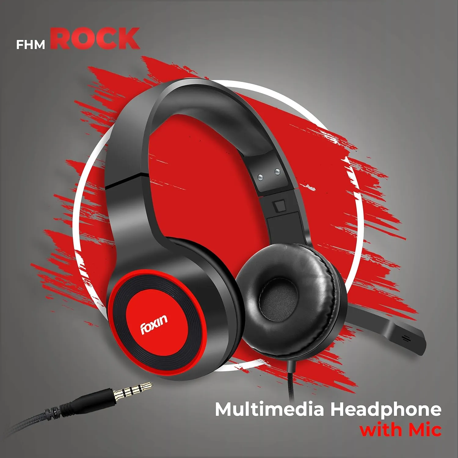 Foxin Rock Wired Headphone 40mm Driver view 3
