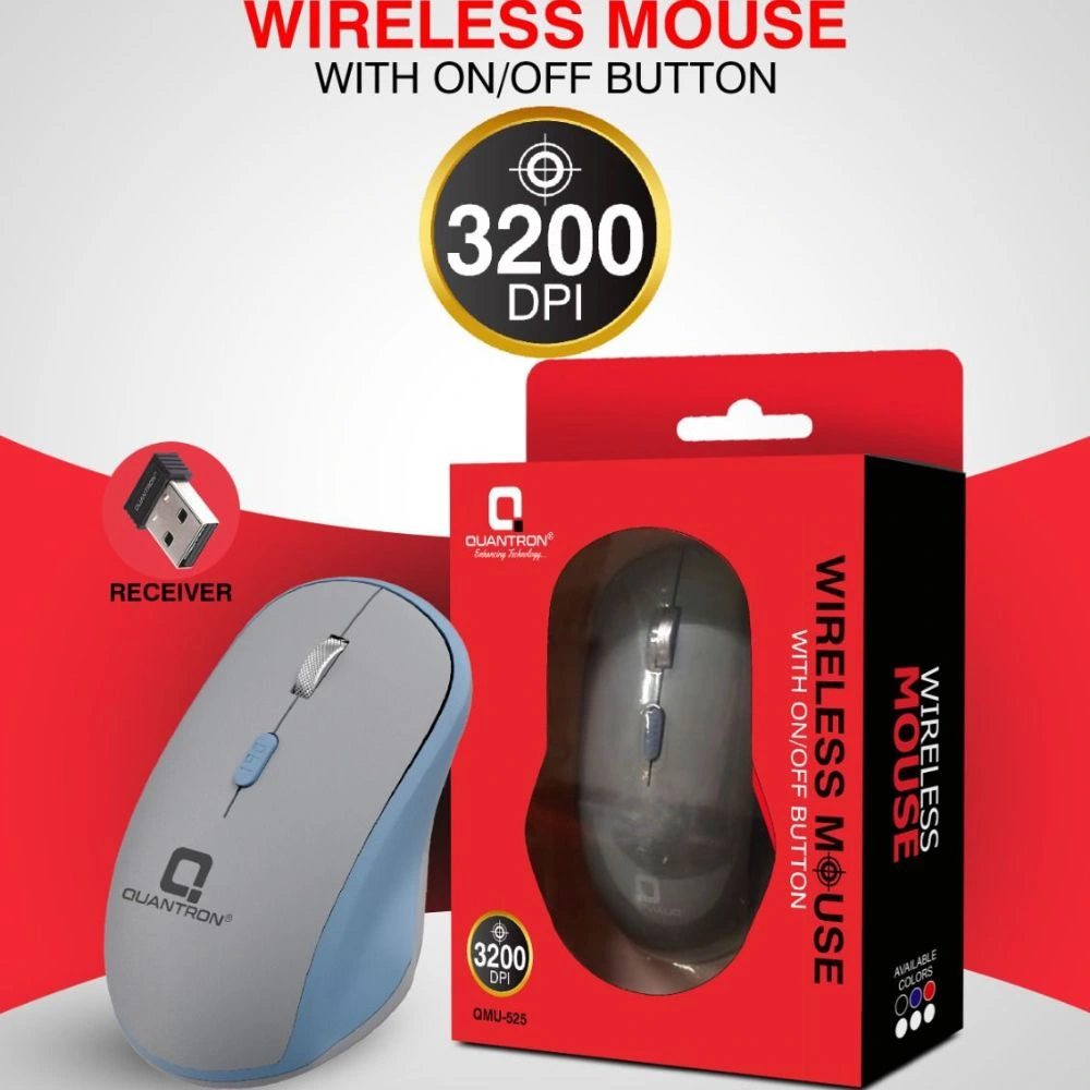 Quantron Wireless Mouse Grey QMU-525