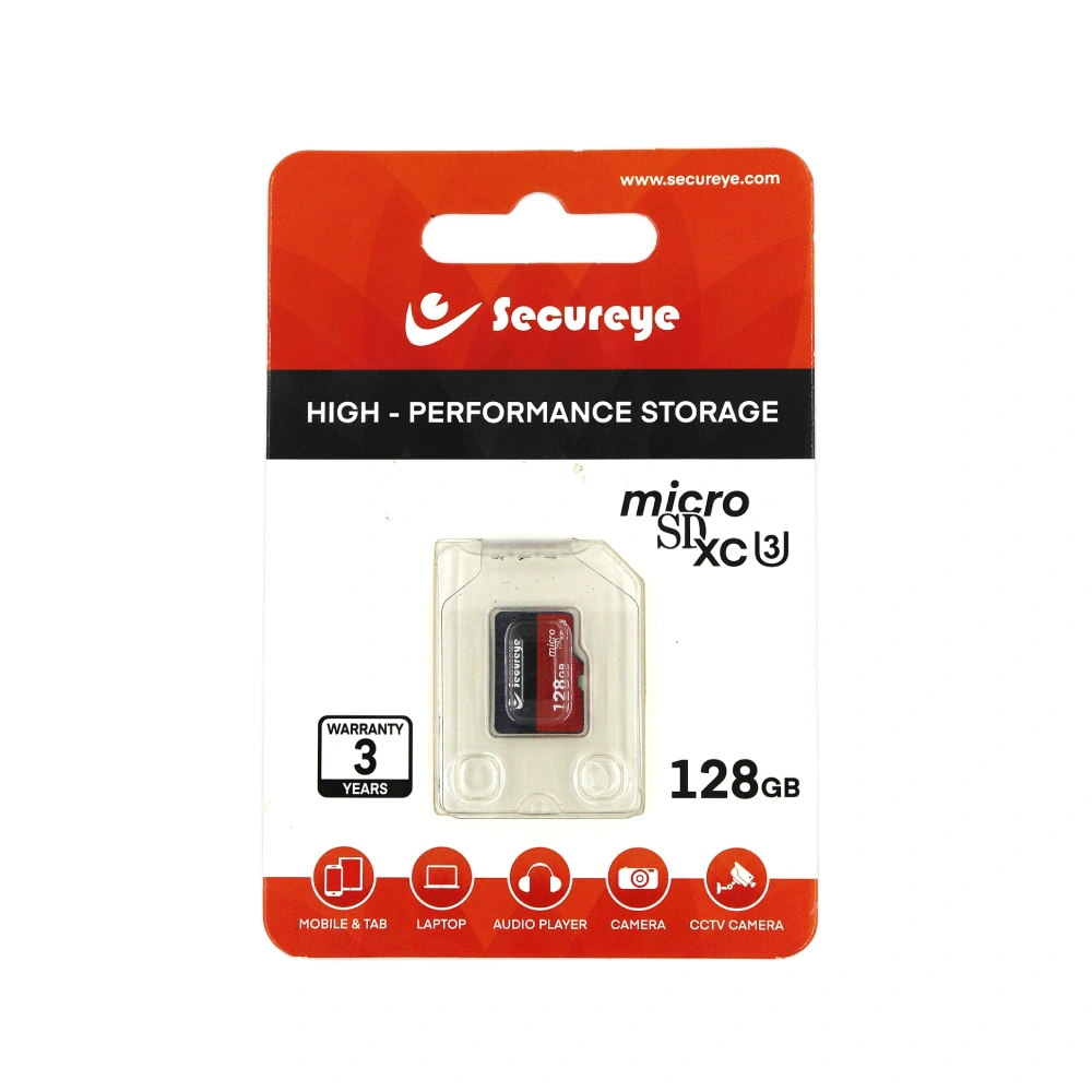Secureye Micro SD Card 128GB For CCTV Camera and Smart Phone