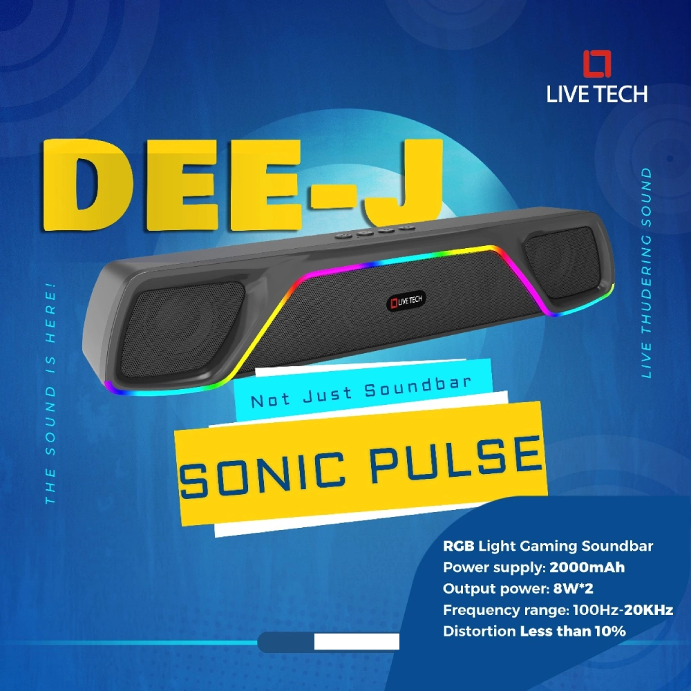 LiveTech Bluetooth Soundbar Speaker RGB 16w (Dee-J) view 2