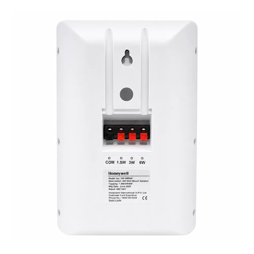 Honeywell 6W Wall Mount Loudspeaker with ABS Basket & Grille, HN-WM06 view 2