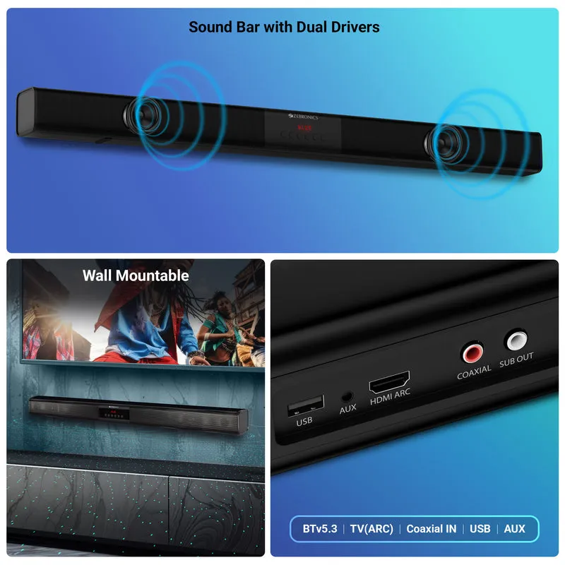 Zebronics Bluetooth Speaker Sound Bar (Sonata 2) 60w view 5