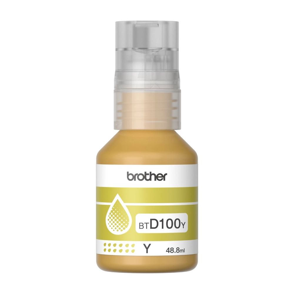 Brother Inkjet Ink Bottle BTD100Y Yellow 48.8ml view 2