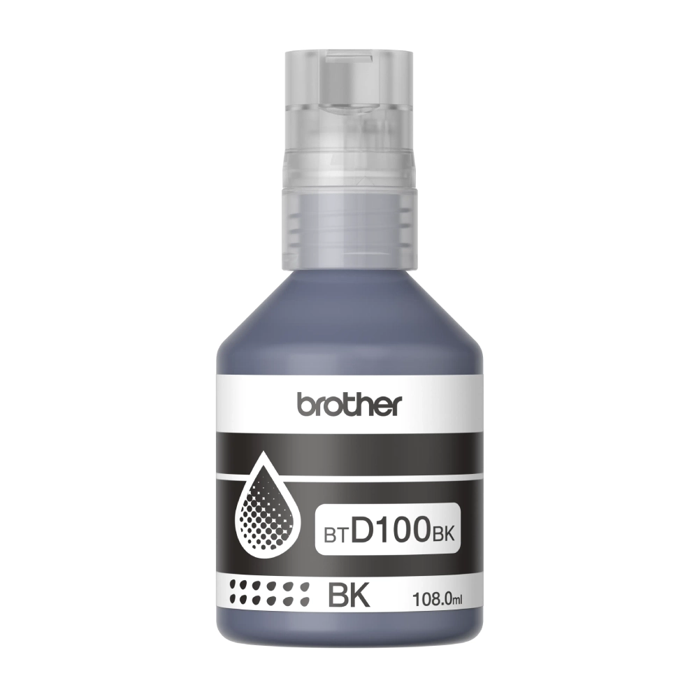 Brother Inkjet Ink Bottle BTD100BK Black 108ml view 2