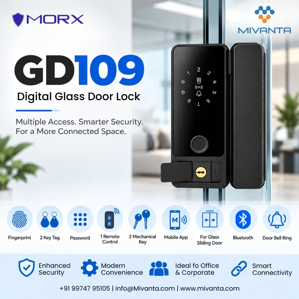 Mivanta Digital Glass Door Lock (GD109) view 2