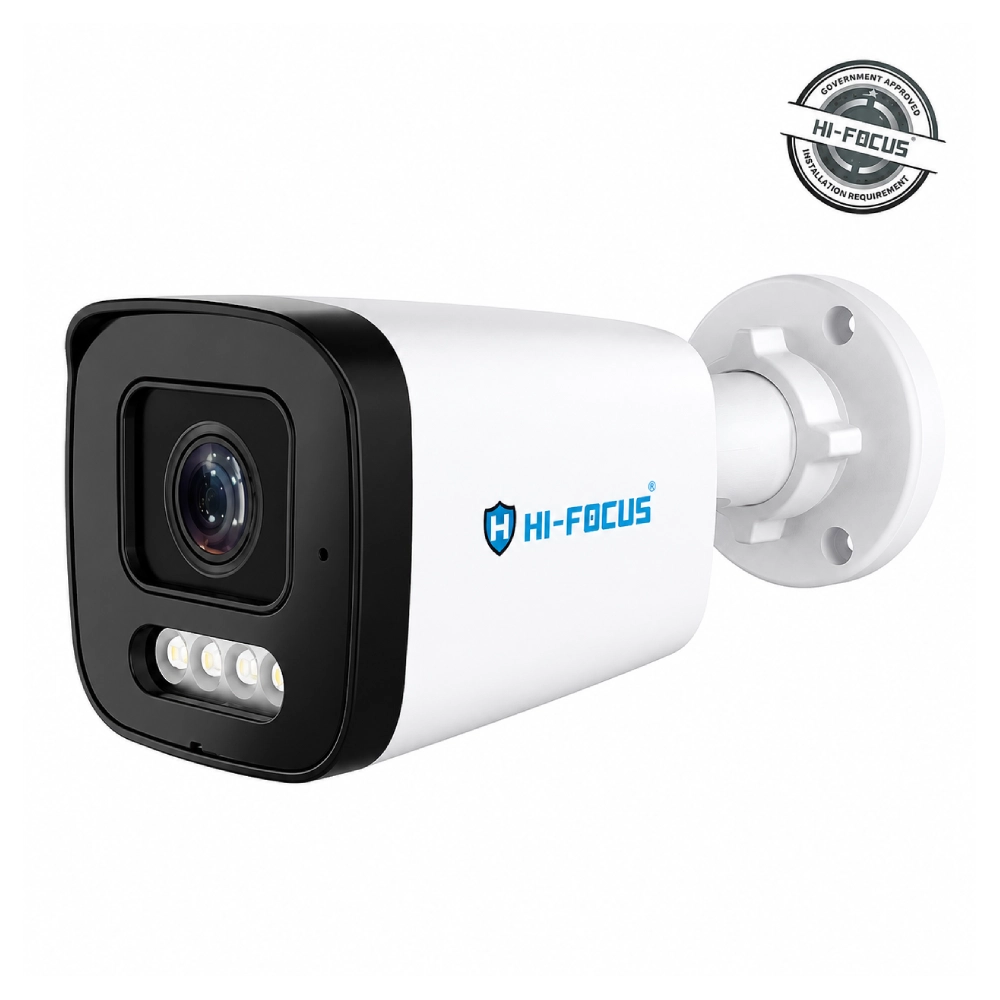 Hi-Focus 4MP IP Hybrid Bullet Camera 4mm With Mic (T4504-ADL-R1) view 2