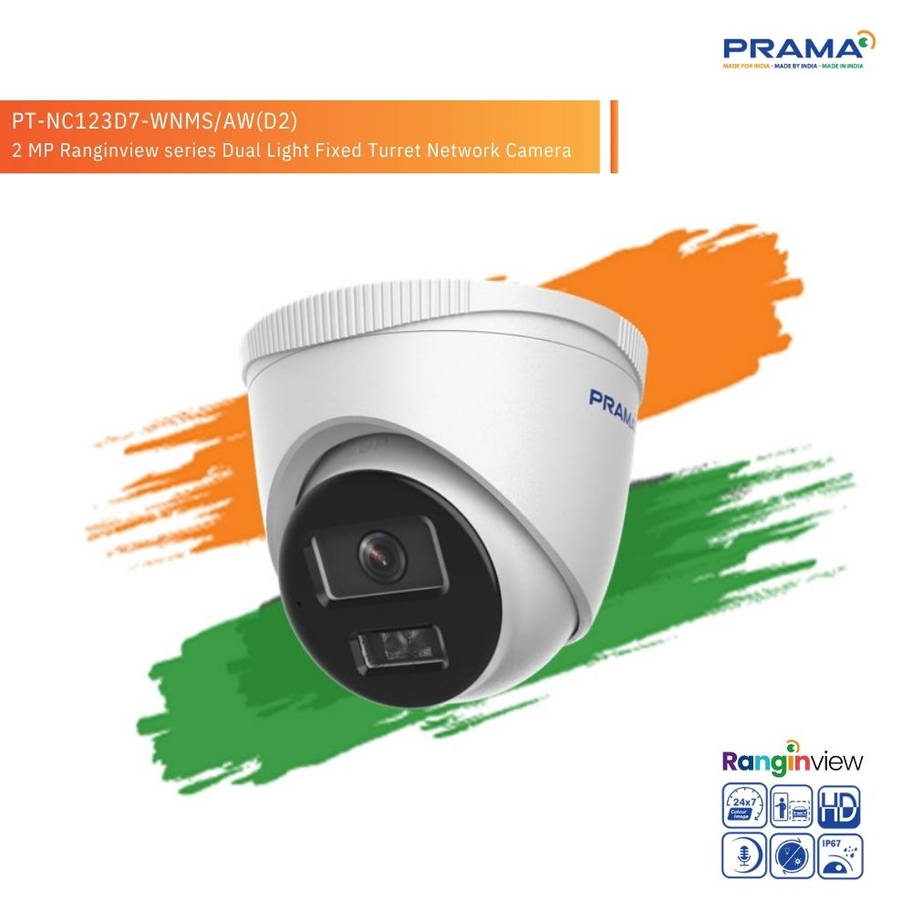 PRAMA IP DOME CAMERA 2MP HYBRID | SD Card Slot | Two Way Audio | 2.8mm (123D7-WNMS) view 2
