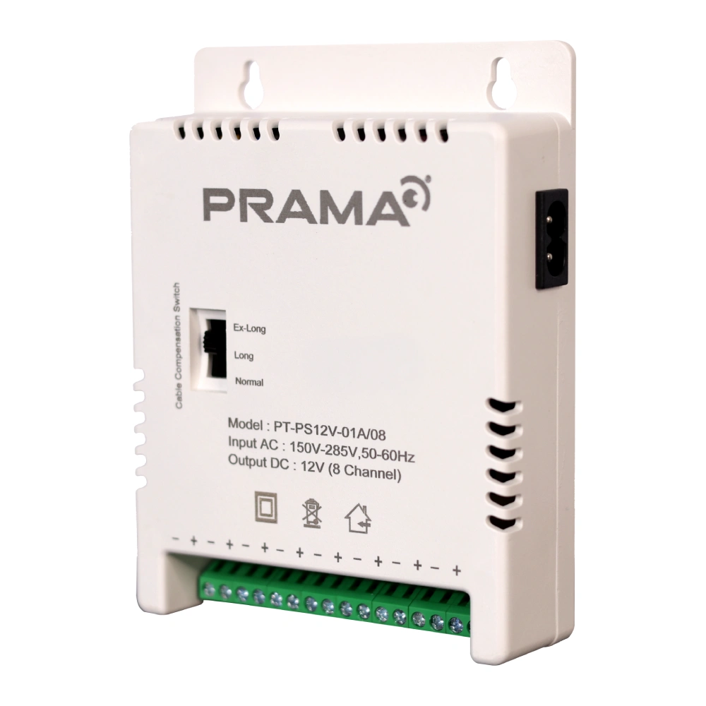 Prama CCTV Power Supply 8ch 12v/5a (PS12V-01A/08) view 2