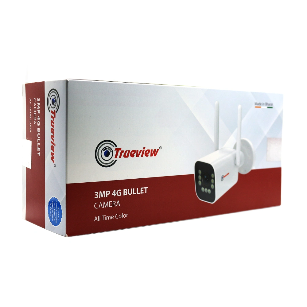 Trueview 3MP 4G Bullet Color Camera With Two Way Audio T18175SF (10X Zoom)